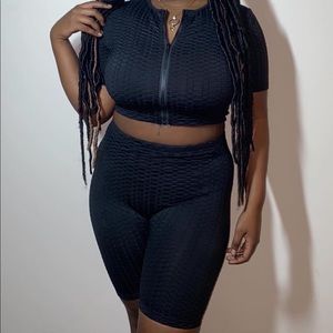 Obsidian two piece short set